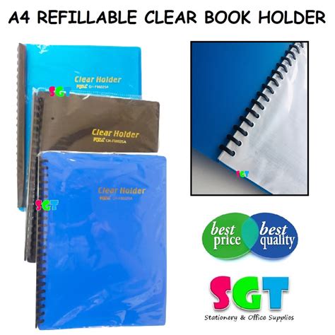 FUDA A4 Refillable Clear Holder 20 Pockets CH F86020A Random Colour