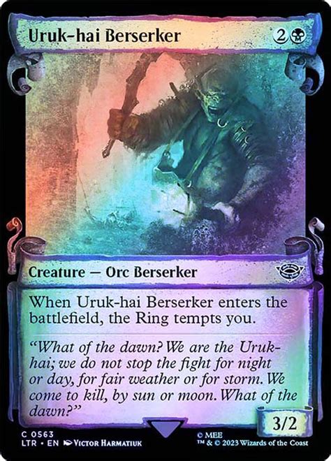 Uruk-hai Berserker (Showcase) (Silver Foil) | The Lord of the Rings ...