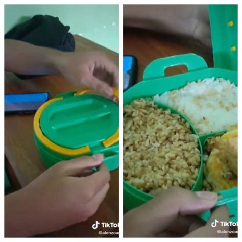 Semua Harus Dimakan Pakai Nasi Siswa Ini Bawa Bekal Dengan Lauk Tak