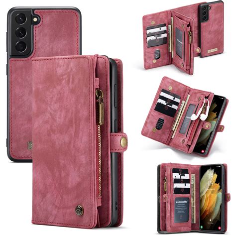 Caseme Samsung Galaxy S Multi Slot Wallet Magnetic Case Red