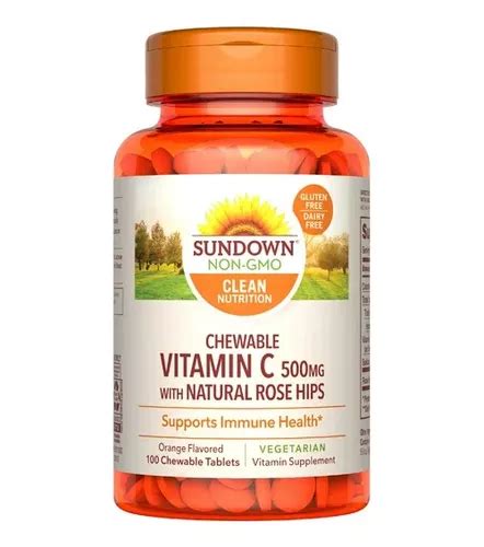 Vitamina C 500mg Rosa Mosqueta Natural Sundown 100 Tabs Parcelamento Sem Juros