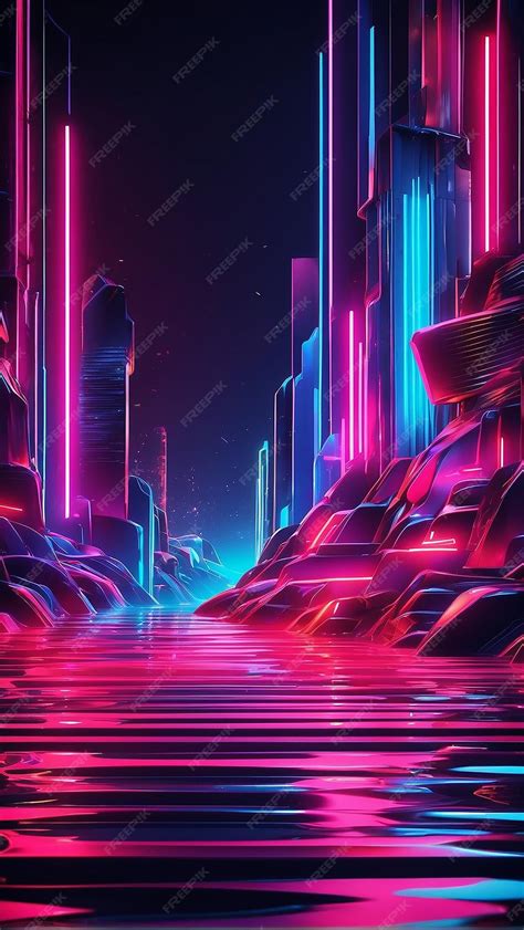 Premium Photo | Cyberpunk neon background