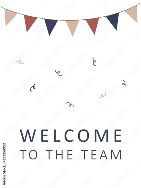 Welcome to the team card Stock Vector | Adobe Stock