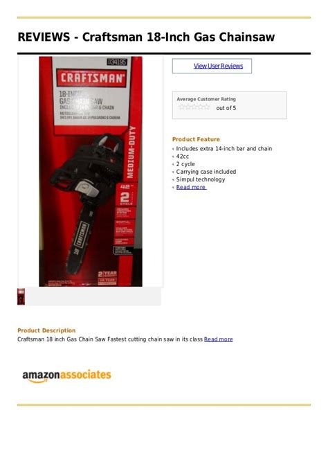 Craftsman 18 inch gas chainsaw