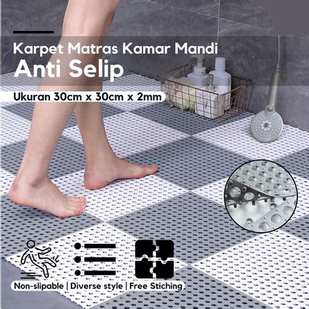 Jual NG Karpet Kamar Mandi Anti Licin 30x30CM Keset Lantai Anti Slip