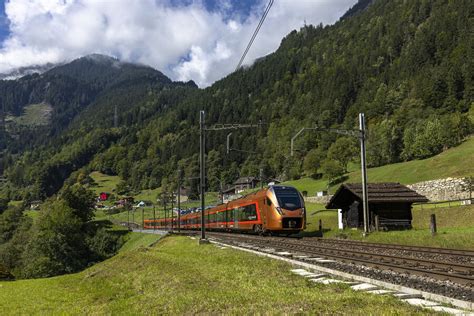 RABe 526 108 Of SOB Between Gurtnellen And Amsteg