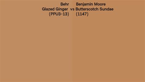 Behr Glazed Ginger Ppu Vs Benjamin Moore Butterscotch Sundae