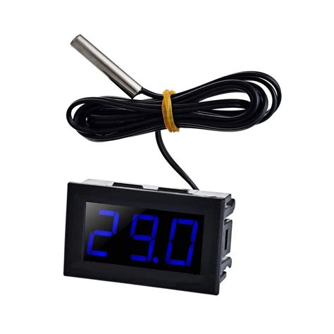 Dc 5 12v 056 Tester Digital Temp Thermometer Sensor 50 110 Celsius Temperature Gauge Blue Led