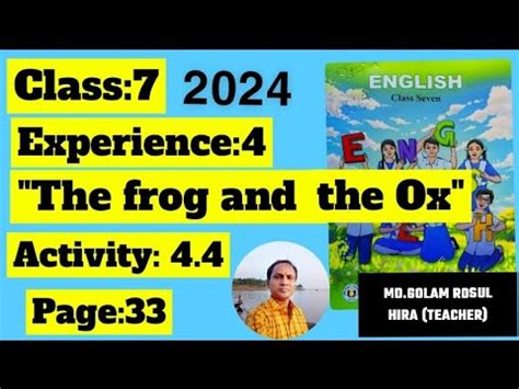 Class English Experience The Frog And Ox Activity Page