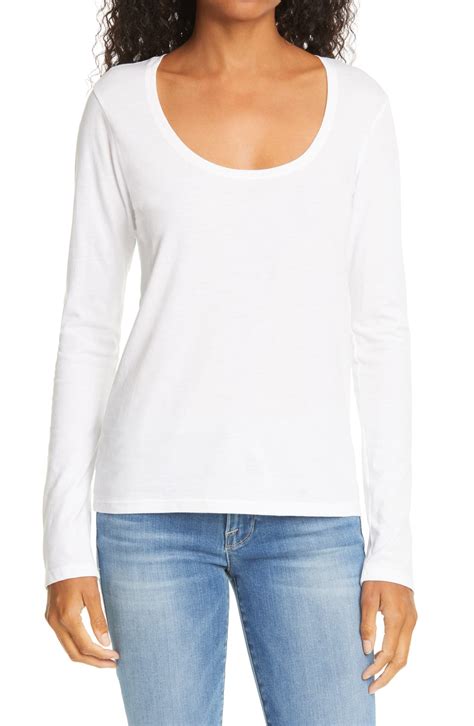 Frame Scoop Neck Long Sleeve T Shirt Nordstrom Rack