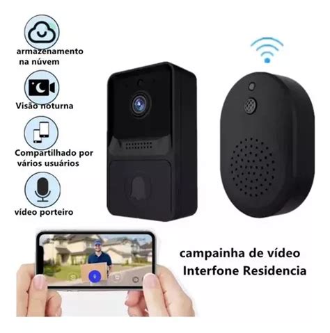 Campainha C C Mera Wifi S Fio Inteligente Interfone D Udio