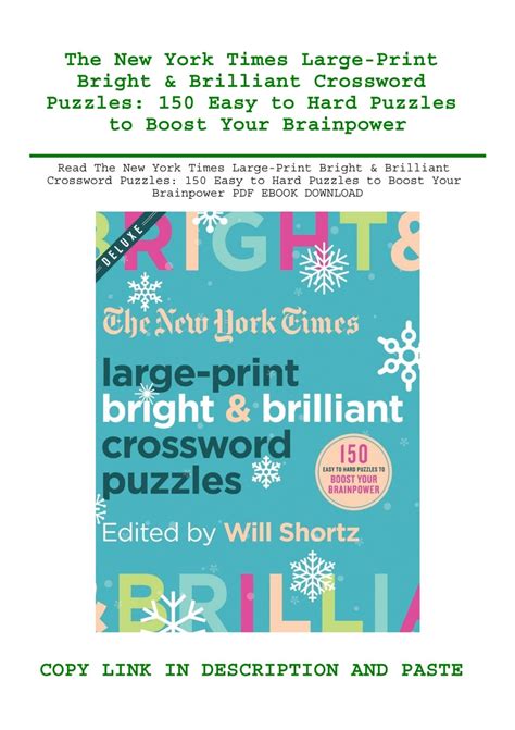 Read The New York Times Large-Print Bright &amp; Brilliant Crossword