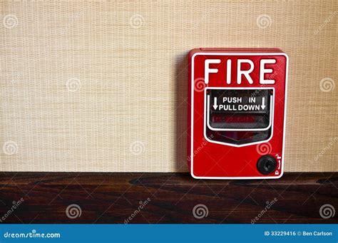 Fire Alarm Box stock photo. Image of wood, metal, wall - 33229416