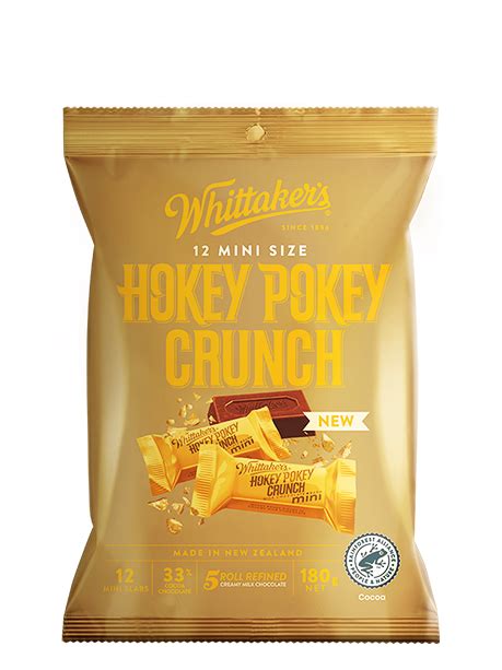 Whittakers Share Pack Mini Slabs Hokey Pokey Crunch 180g X 6 Nz Made