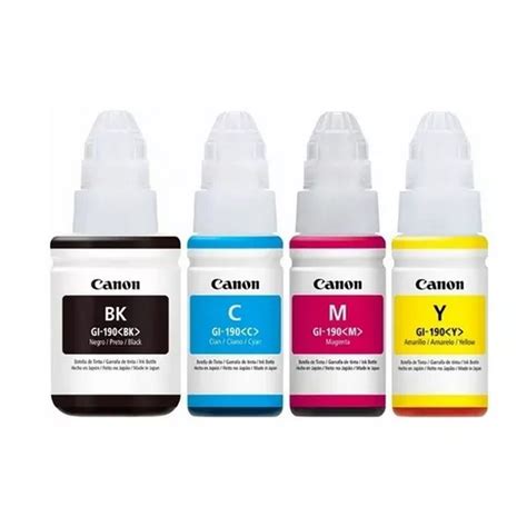 Kit Refil De Tinta Canon Gi Preto Ciano Magenta Amarelo Casa