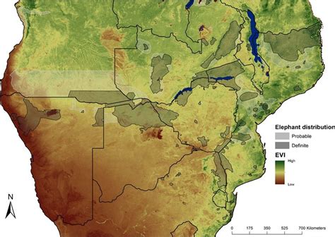 Map of southern Africa illustrating the known and probable present-day... | Download Scientific ...