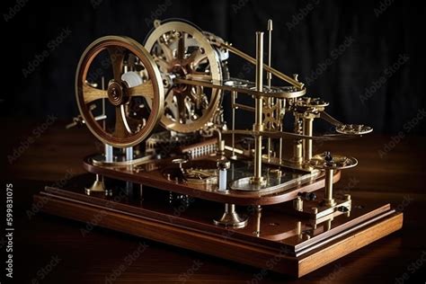 Ilustração do Stock Miniature perpetual motion machine that uses