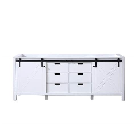 Lexora Marsyas In W X In D White Double Bath Vanity Without Top