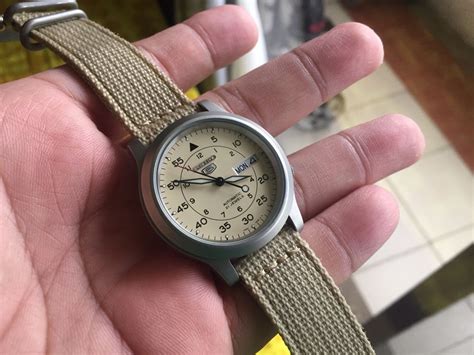 Seiko Snk Beige Flieger Automatic Watch Snk K Shopee Philippines