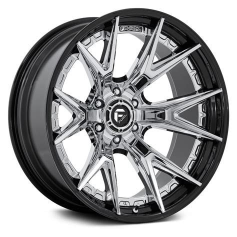 Fuel Fusion Forged Fc Catalyst Wheels Chrome With Gloss Black Lip