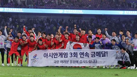 아시안게임 한국 야구 · 축구 동반 금메달