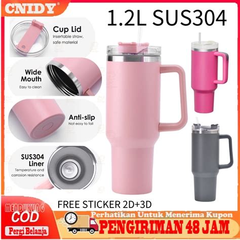 Jual CODTumbler Stainless Steel 1 2 Liter Botol Tumbler Termos