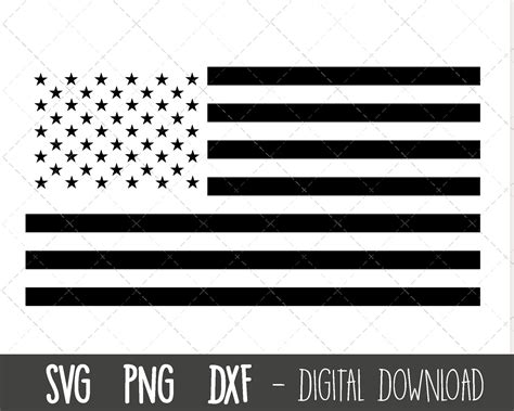 American Flag Svg USA Flag Svg USA Flag Black and White Png - Etsy Canada