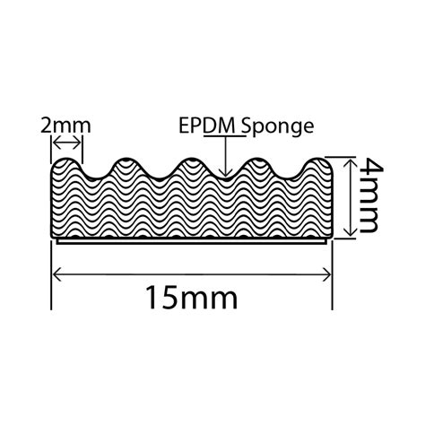 epdm sponge crown strip mm  mm rubbersmartcouk