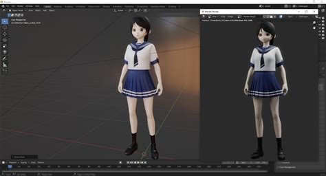 3D Model VRM Girl Asian Woman RealTime Japanese Korean Female 3D VRCHAT