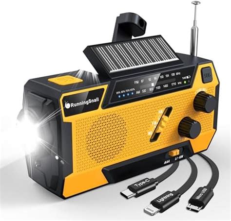 Amazon Emergency Crank Weather Radio Mah Solar Hand Crank