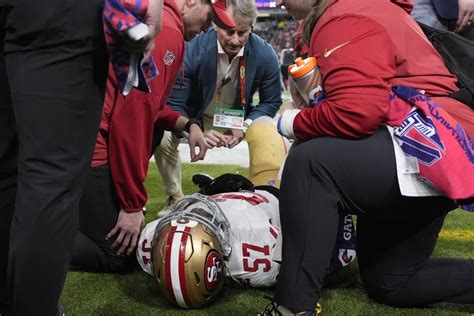 49ers LB Dre Greenlaw Exits Super Bowl With Achilles Tendon Injury That