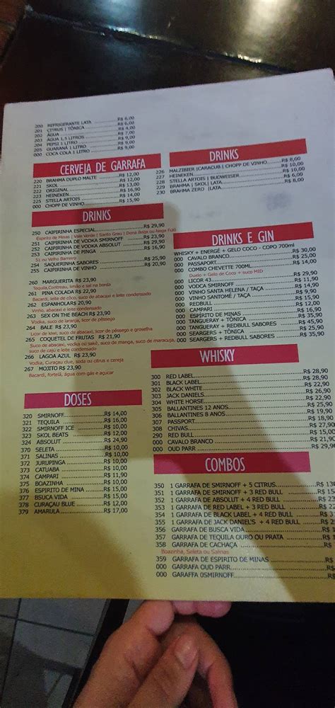 Menu Em S De Ouro Pub Bar S O Paulo