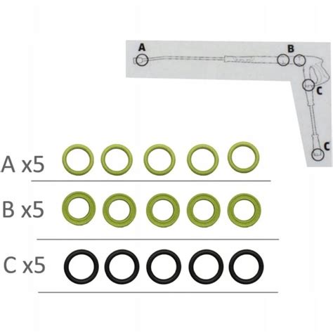 Zestaw naprawczy 15 uszczelek pistoletu myjki ciśnieniowej Kärcher