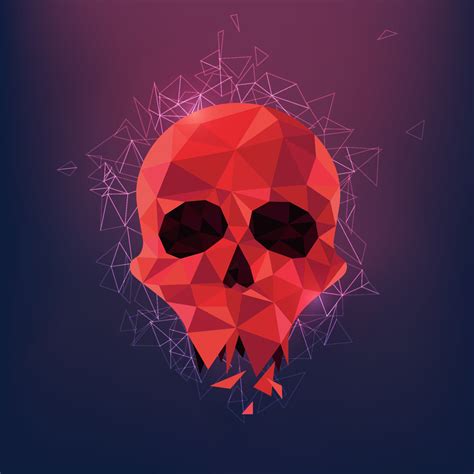 low poly skull 8910802 Vector Art at Vecteezy