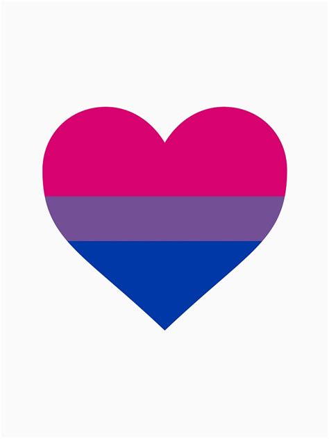 Bisexual Pride Flag Heart Shape Pullover Hoodie For Sale By Seren0