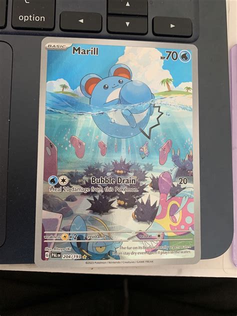 Pokemon TCG Paldea Evolved Card Marill Alt Art Illustration Rare 204