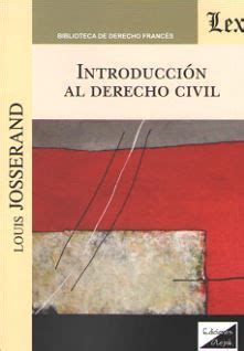 Introducci N Al Derecho Civil Josserand Louis Dijuris