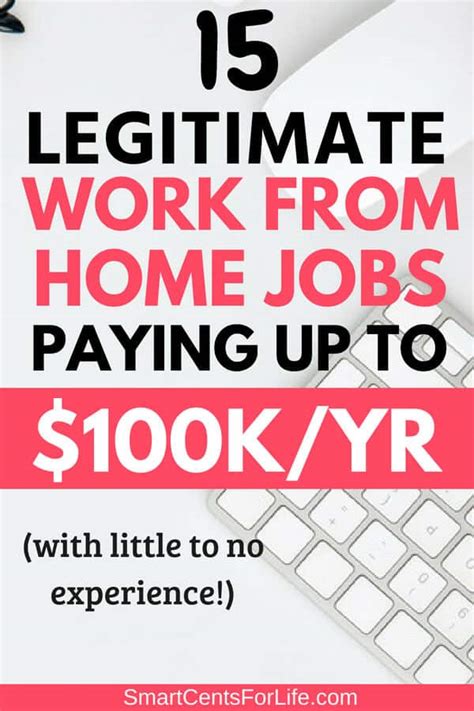 15 Legitimate Work From Home Jobs That Pay Up To 100000 A Year With