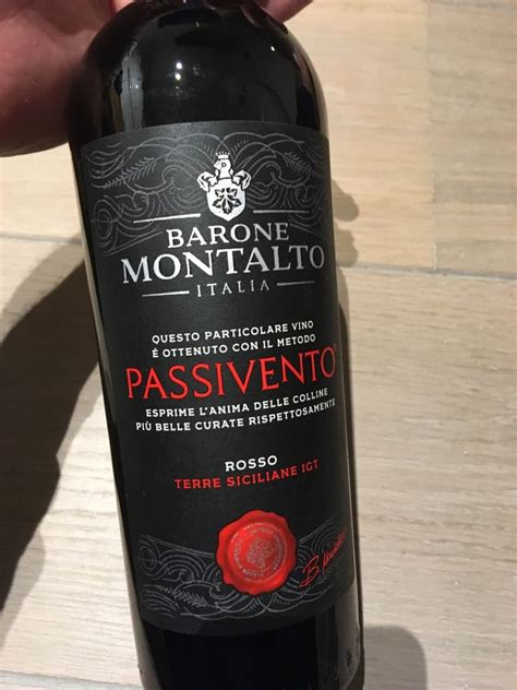 Barone Montalto Nero D Avola Terre Siciliane Passivento Italy