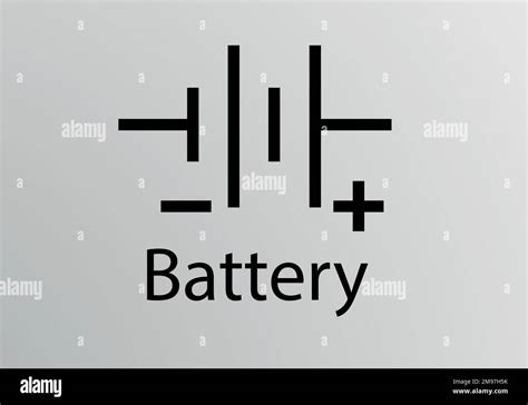 Symbole Dingénierie De Batterie Symbole Vectoriel Symboles