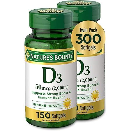 Amazon Nature S Bounty Vitamin D Supports Immune Health Bone