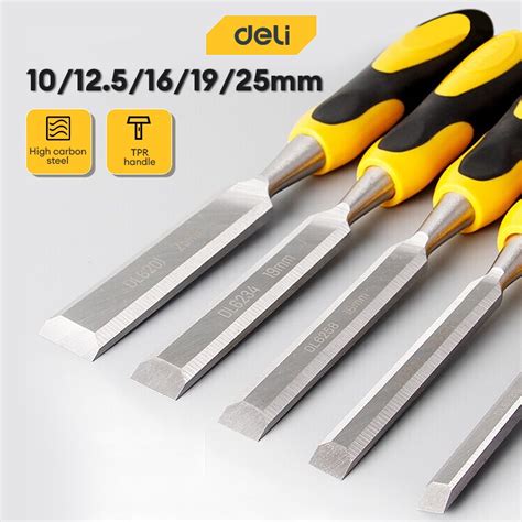 Deli Woodworking Chisel Wood Carving Tools Wood Working Flat Chisel Wood Chisel Set DL6201 ...