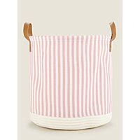 Pink Stripe Fabric Large Storage Basket | Home | George at ASDA