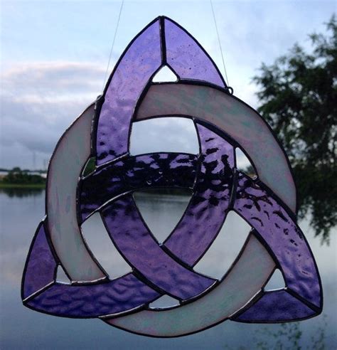 Stained Glass Celtic Knot Triquetra By Sweveneers On Etsy 4500