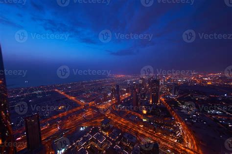 Dubai night skyline 11326460 Stock Photo at Vecteezy