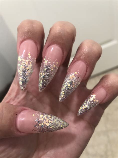 Glitter Ombré Stilettos Glitter Ombre Nails Glitter