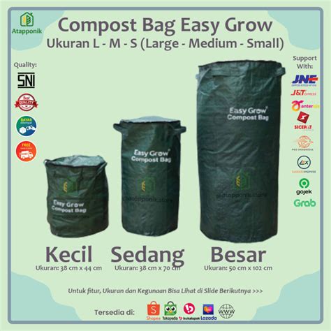 Compost Bag Easy Grow Tas Pembuat Kompos Pengolah Limbah Dan Sampah