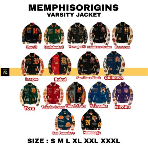 Jual MEMPHISORIGINS VARSITY JACKET LIMITED EDITION MEMPHIS ORIGINS