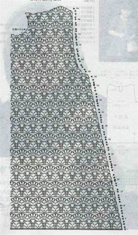 An Old Crochet Pattern Is Shown In Grey And White