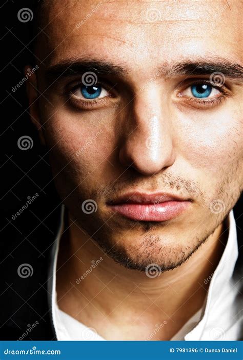 One Handsome Man With Beautiful Blue Eyes Stock Photo - Image: 7981396